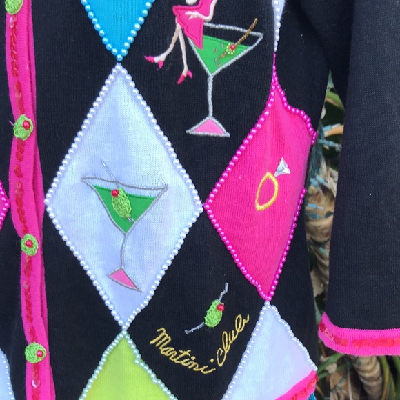 Too much fun martini club cardigan - Picture 9 of 15